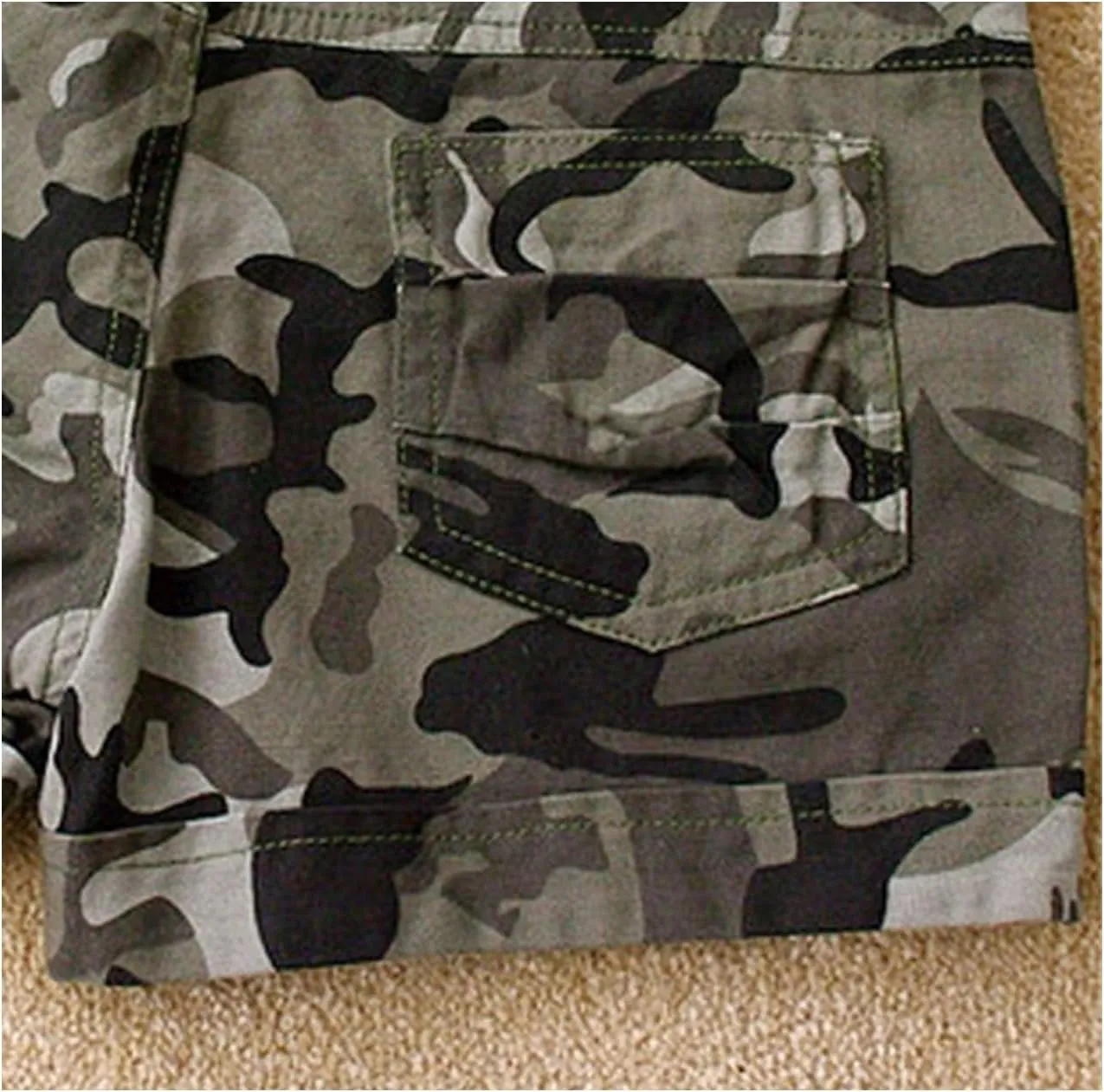Womens Camouflage Jean Shorts Classic High Waisted Denim Shorts Stretch Twill Denim Jeans Casual Shorts