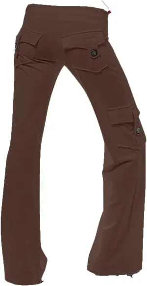 Womens Cargo Pants Plus Size Straight Wide Leg Hiking Trousers Baggy Y2K Sweatpant Utility Parachute Pants Relaxed Jogger