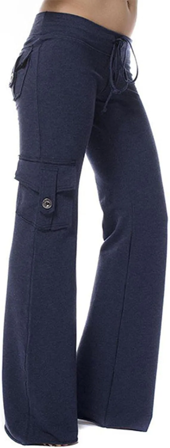 Womens Cargo Pants Plus Size Straight Wide Leg Hiking Trousers Baggy Y2K Sweatpant Utility Parachute Pants Relaxed Jogger