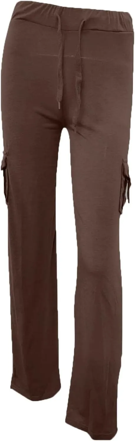 Womens Cargo Pants Plus Size Straight Wide Leg Hiking Trousers Baggy Y2K Sweatpant Utility Parachute Pants Relaxed Jogger