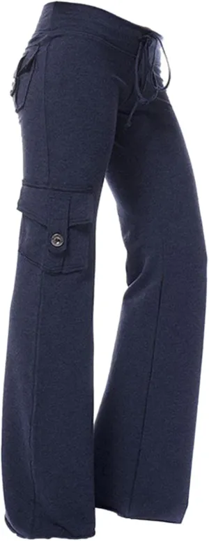 Womens Cargo Pants Plus Size Straight Wide Leg Hiking Trousers Baggy Y2K Sweatpant Utility Parachute Pants Relaxed Jogger
