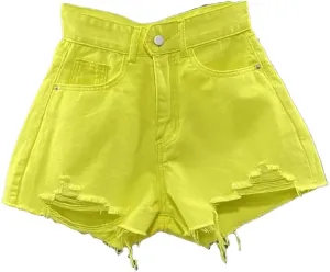 Women's Denim Shorts High Waisted A-Line Summer Wide Leg Denim Shorts