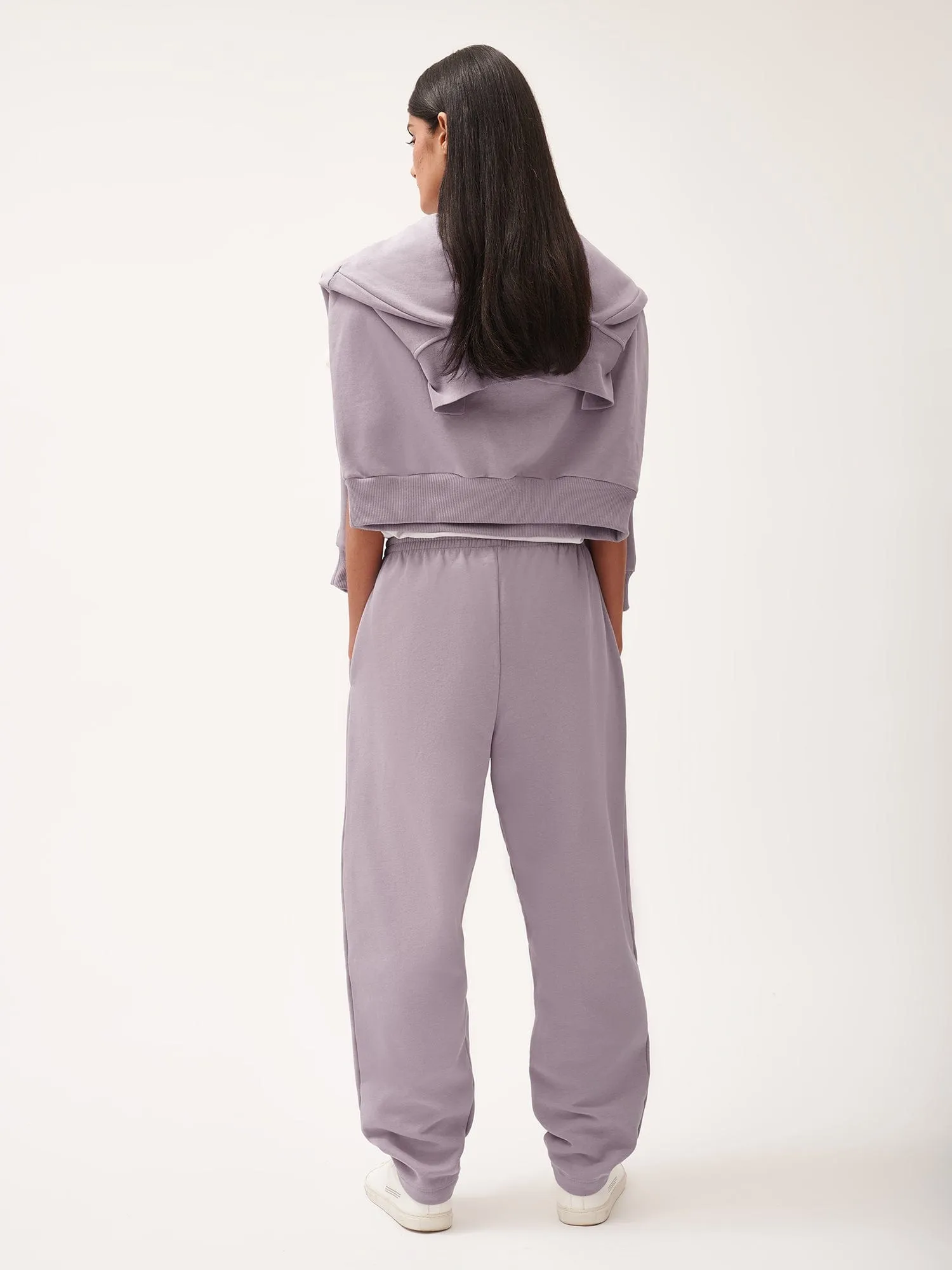 Womens DNA Barrel-Leg Track Pants—raisin purple