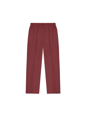 Women's DNA Linen Trousers—garnet red