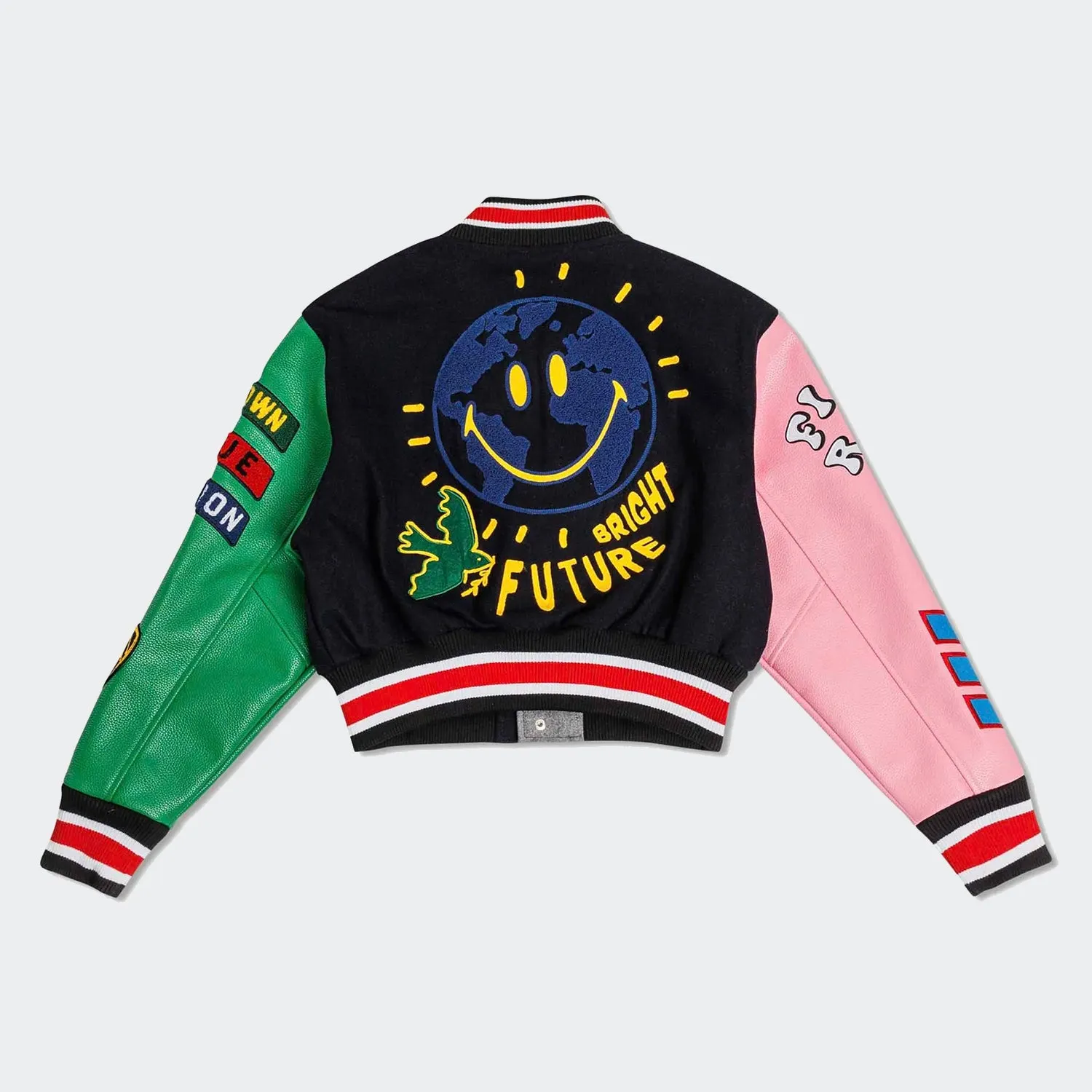 Women's First Row Bright Future Cropped Varsity Jacket