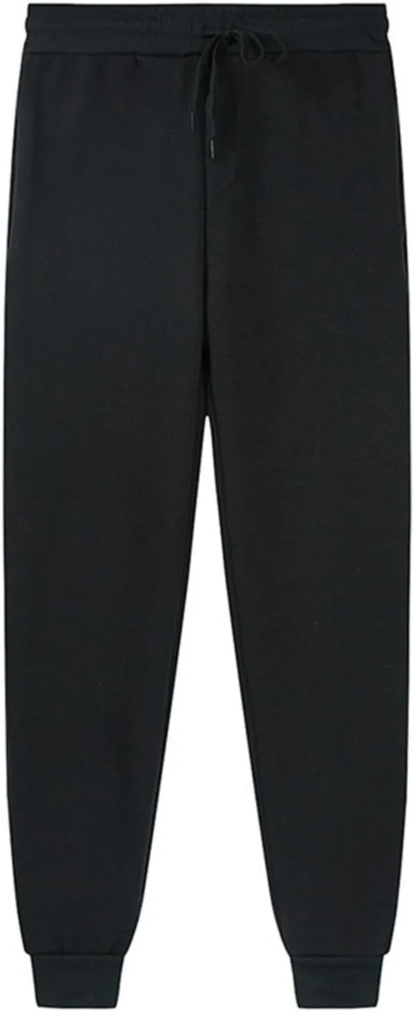 Women's Fleece Lined Cinch Bottom Sweatpants Baggy Casual Elastic Waist Yoga with Pockets Joggers Loose Fit Winter