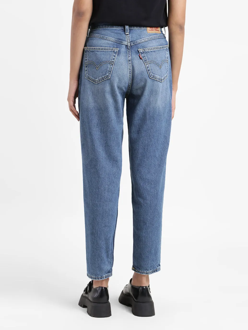 Women's High Rise 80's Mom Loose Tapered Fit Jeans