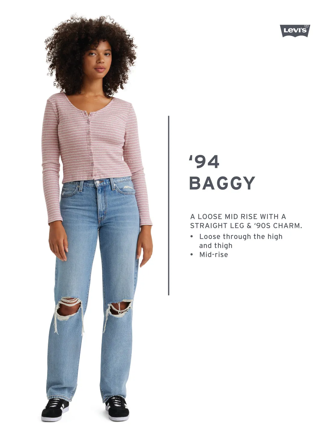 Women's High Rise 94's Loose Straight Fit Jeans