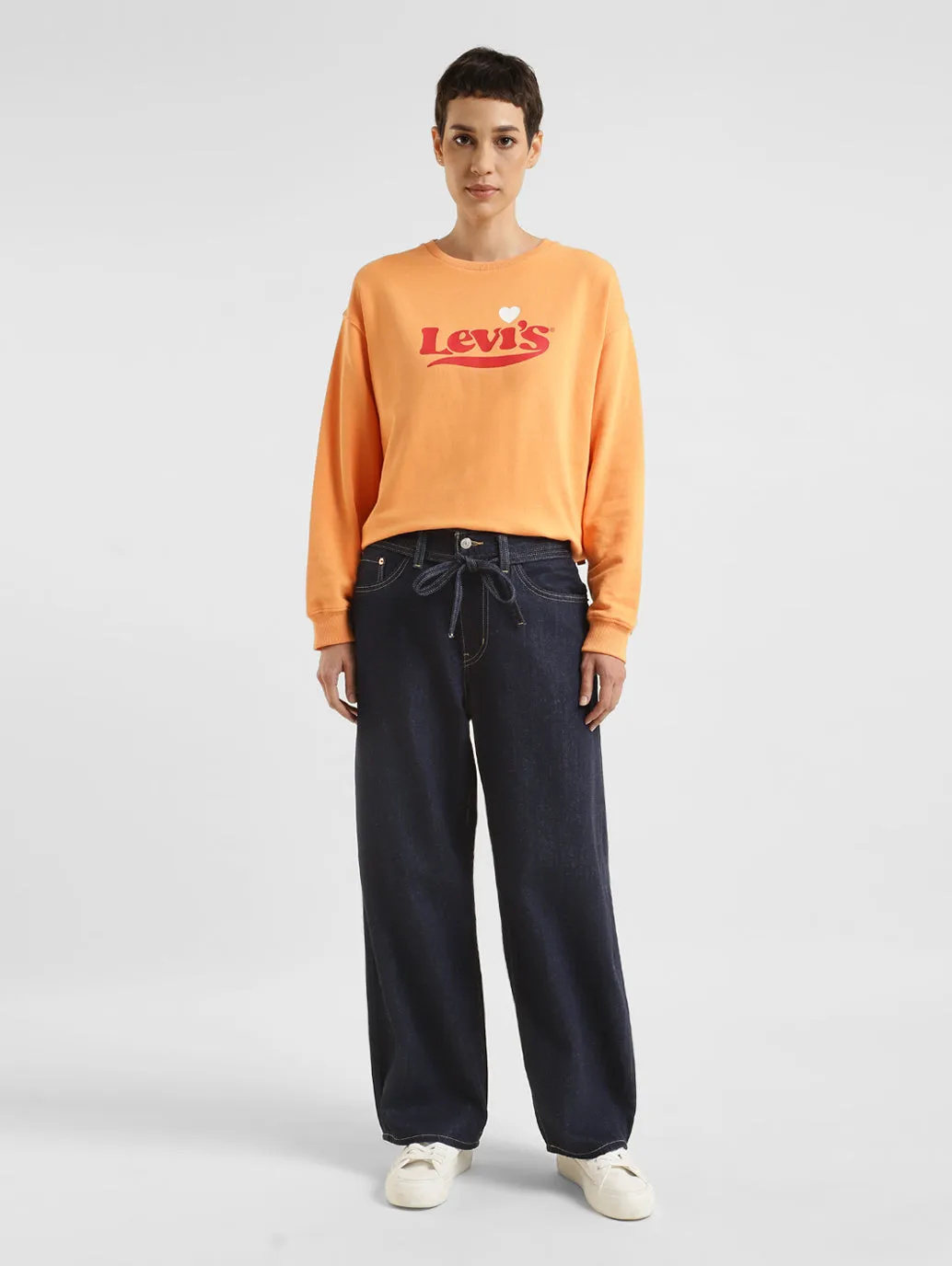 Women's High Rise Fared Fit Jeans