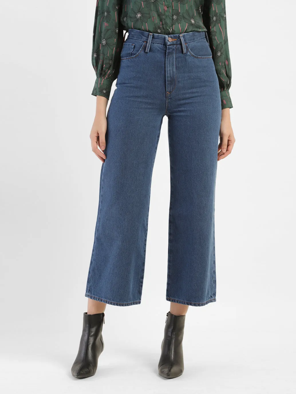 Women's High Rise Ribcage Wide Leg Jeans
