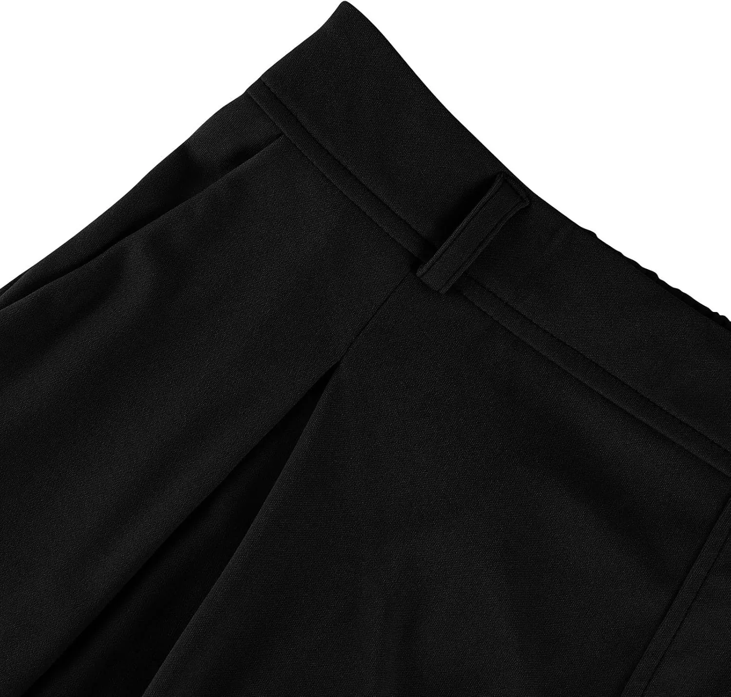 Women's Office Work Pants Drape High Waisted Business Casual Loose Straight Wide Leg Long Dress Trousers with Pocket
