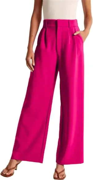 Women's Pants Casual Loose High Waist Wide Leg Trousers Women All-Match Office Straight Suit Pants