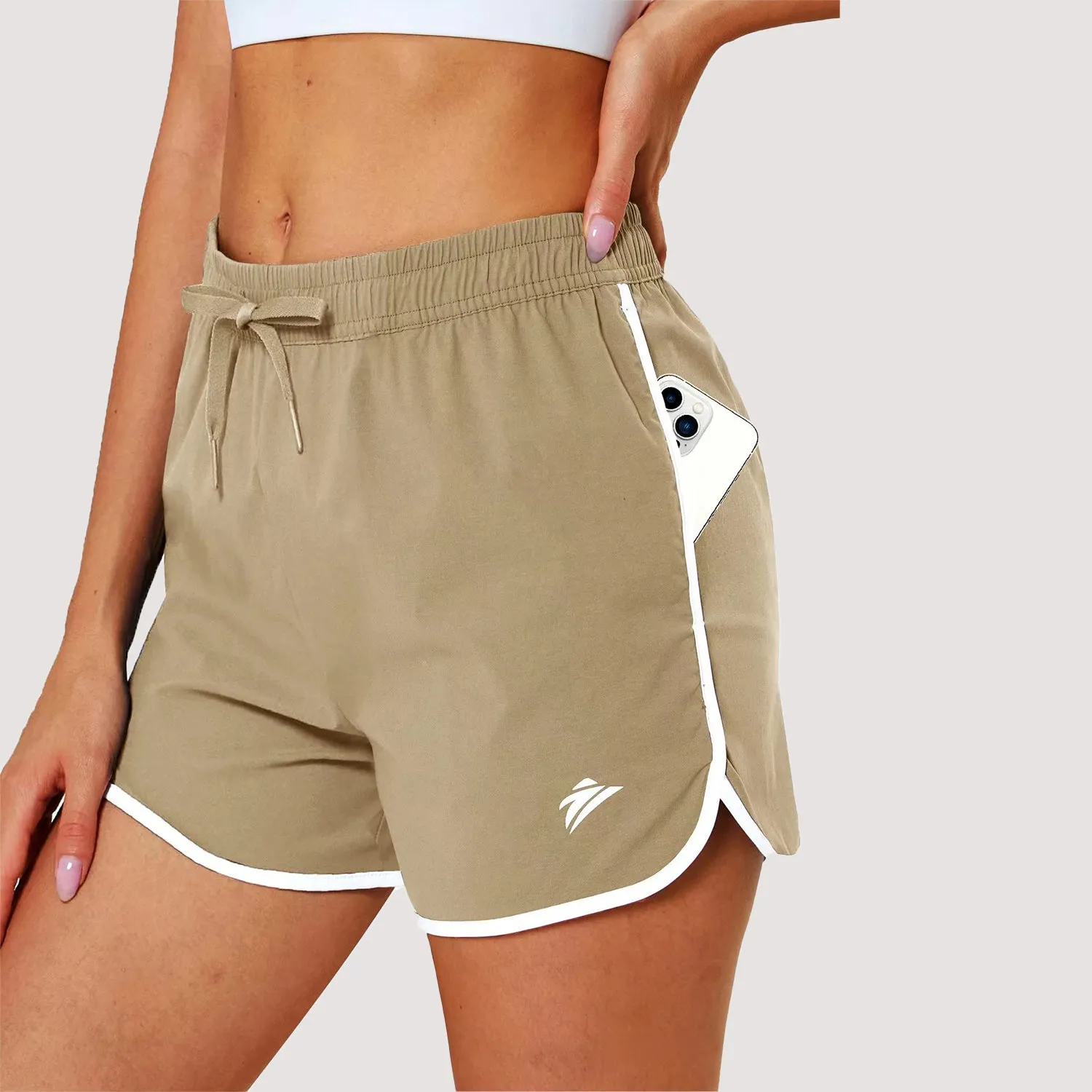 Women's Running Shorts with 2 Pockets Quick Dry Yoga Shorts