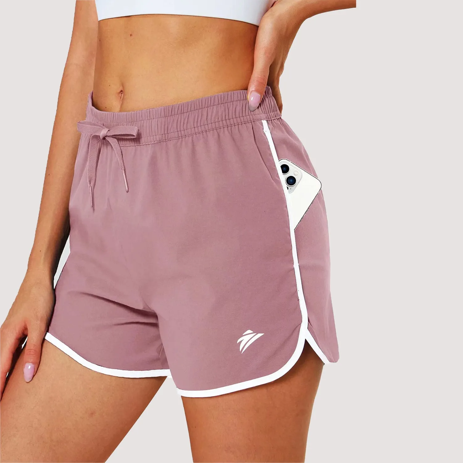 Women's Running Shorts with 2 Pockets Quick Dry Yoga Shorts