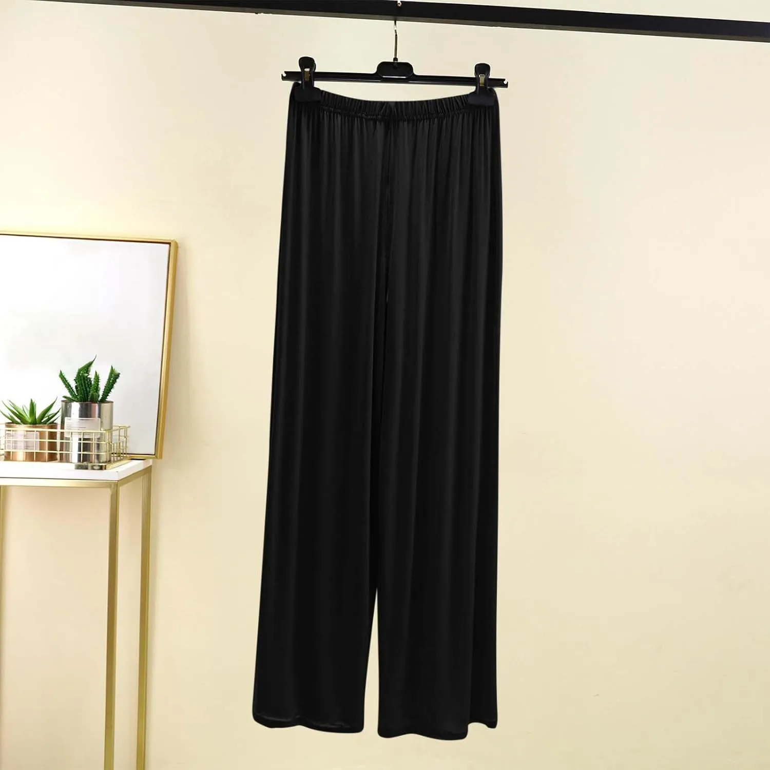 Women's Sleep Pants Summer Modal Lounge Home Wear Bottoms Pajama Pj Pant with Pocket Drawstring Slacks Trouser Clothes