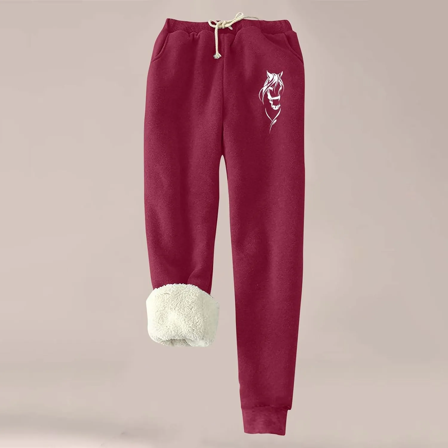 Women's Warm Lined Athletic Sweatpants High Waisted Jogger Pants Fleece Lined Winter Thicken Outdoor