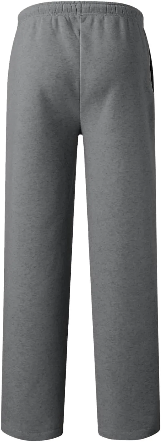Womens Wide Leg Sweatpants Fleece Lined Sweat Pants Straight Leg Sweatpants Baggy Athletic Joggers Pants with Pockets