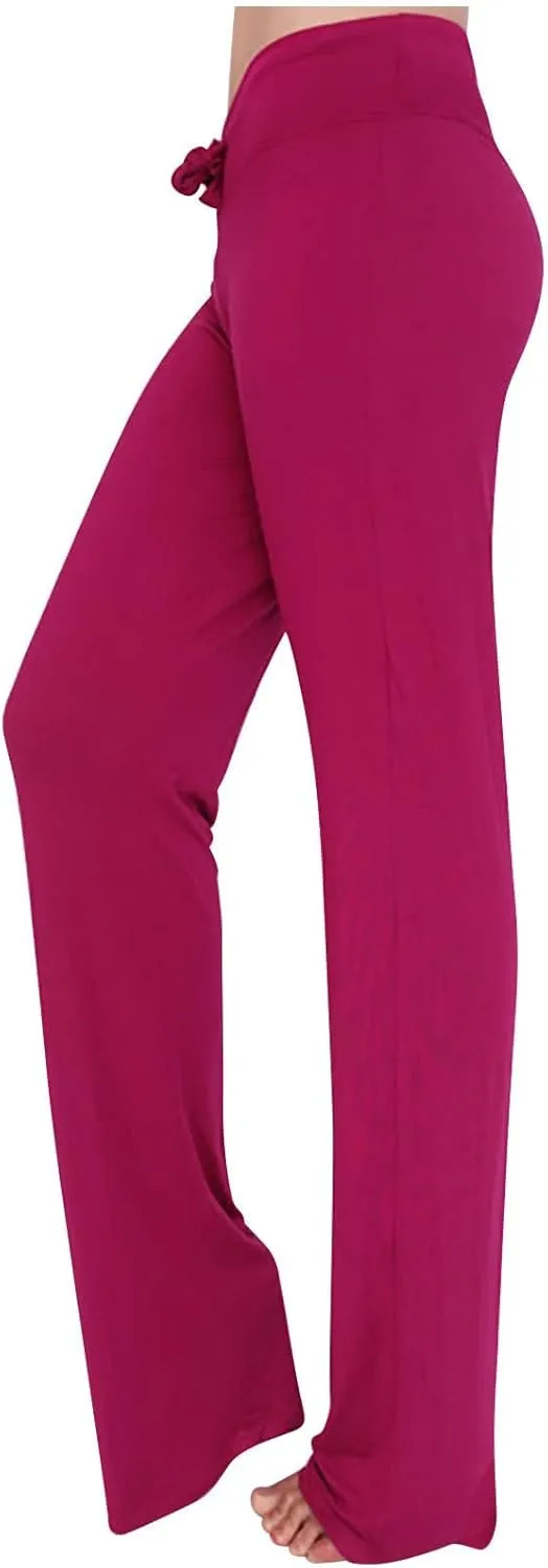 Womens Yoga Pants Sweatpants with Pockets Straight-Leg Wide Leg High Waisted Fashion Lounge Active Casual Sweatpants