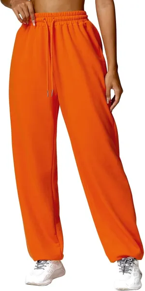 Womens Yoga Sweatpants Baggy Drawstring Lounge Pants Fall Winter Clothes with Pockets Workout Joggers Lounge Pants