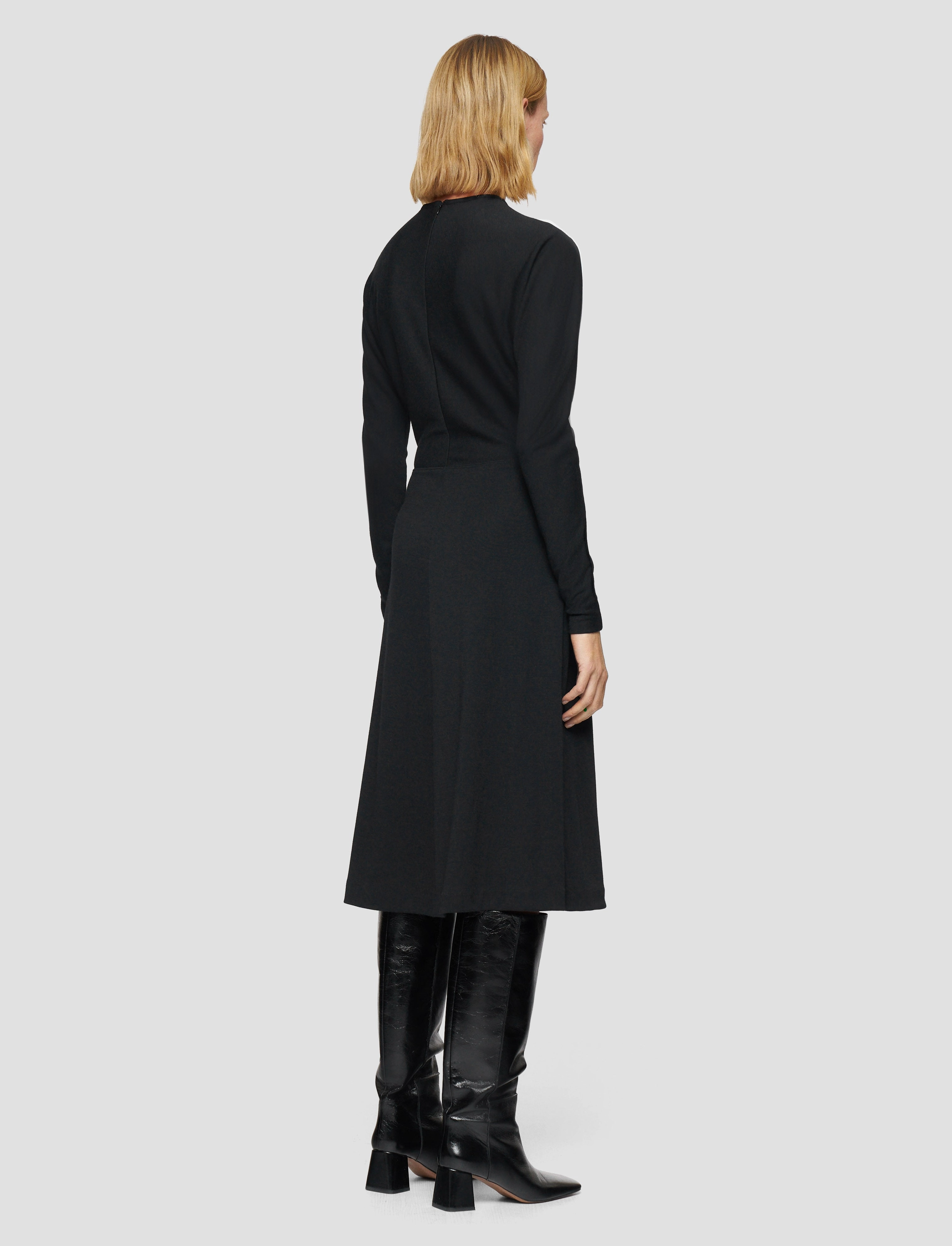 Feminine Vibe Wool Jersey Dress