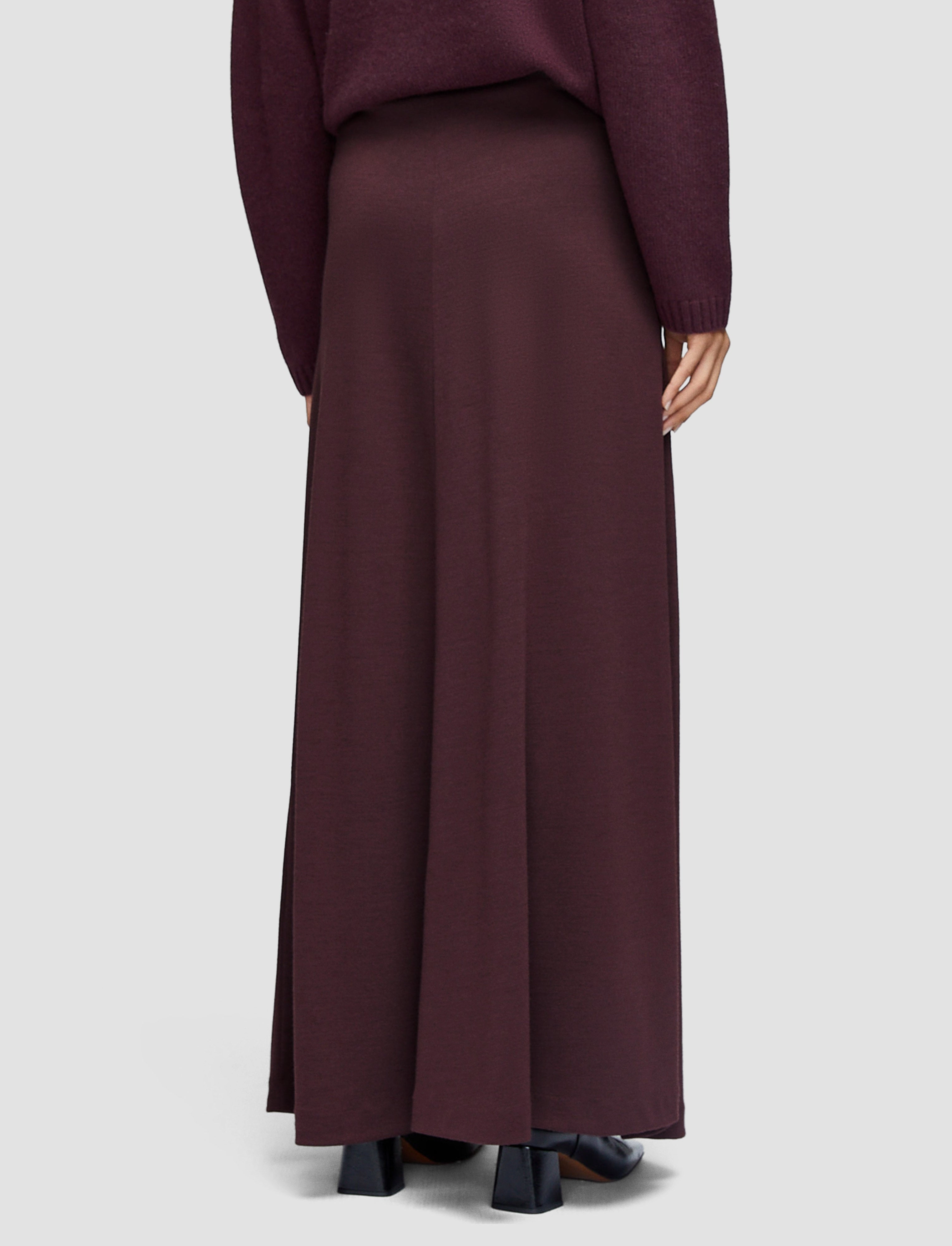 Relaxed Motion Wool Jersey Maxi Skirt
