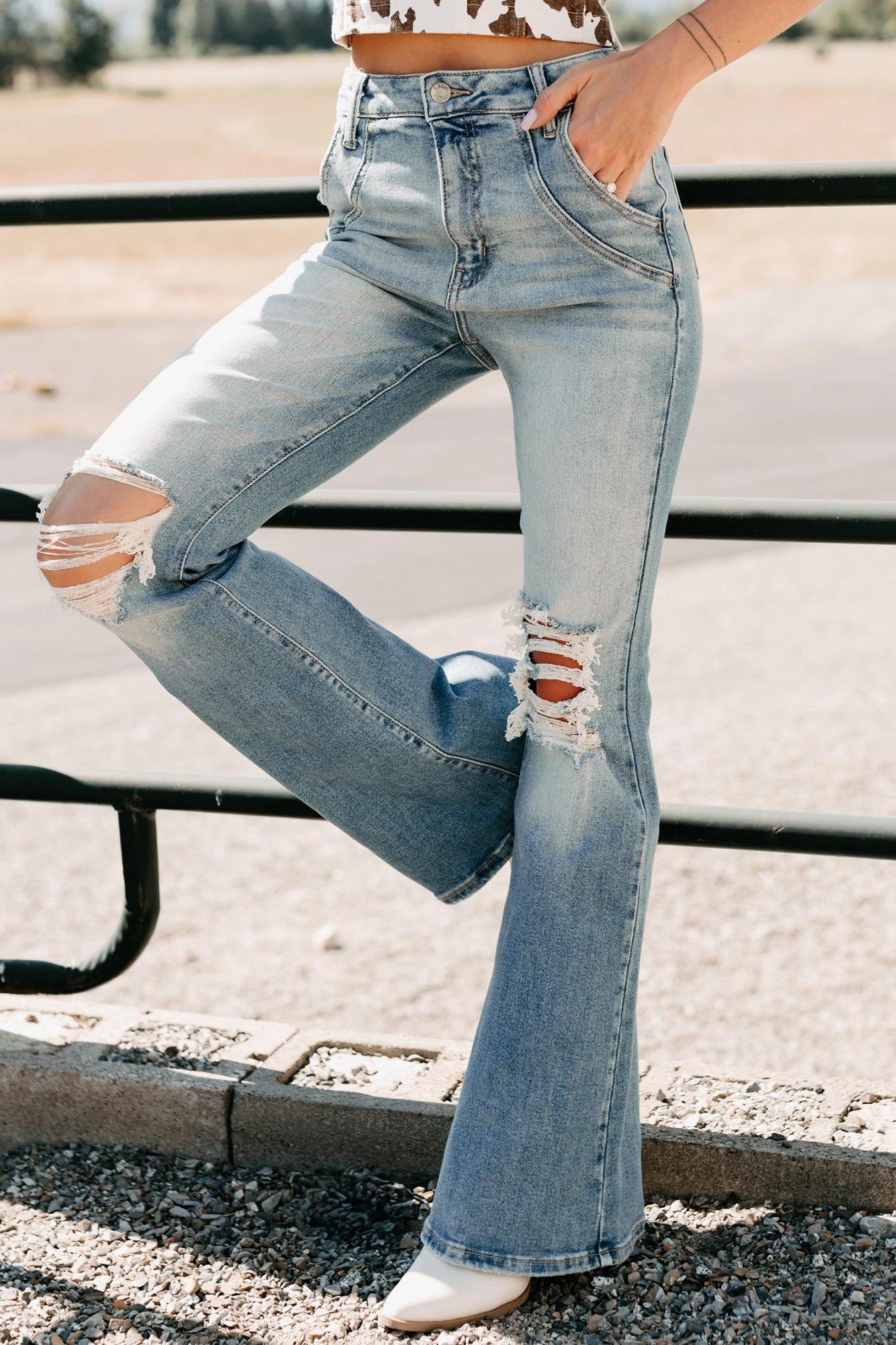 Comfy Look Laurie High Rise Flare Leg Cello Jeans (Medium)