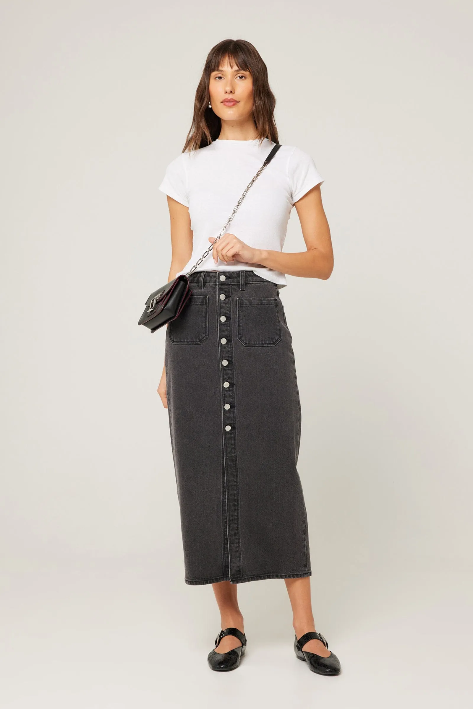 Worn Black Sailor Skirt