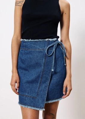 Festival Outfit NISE BLUE JEAN MINI SKIRT