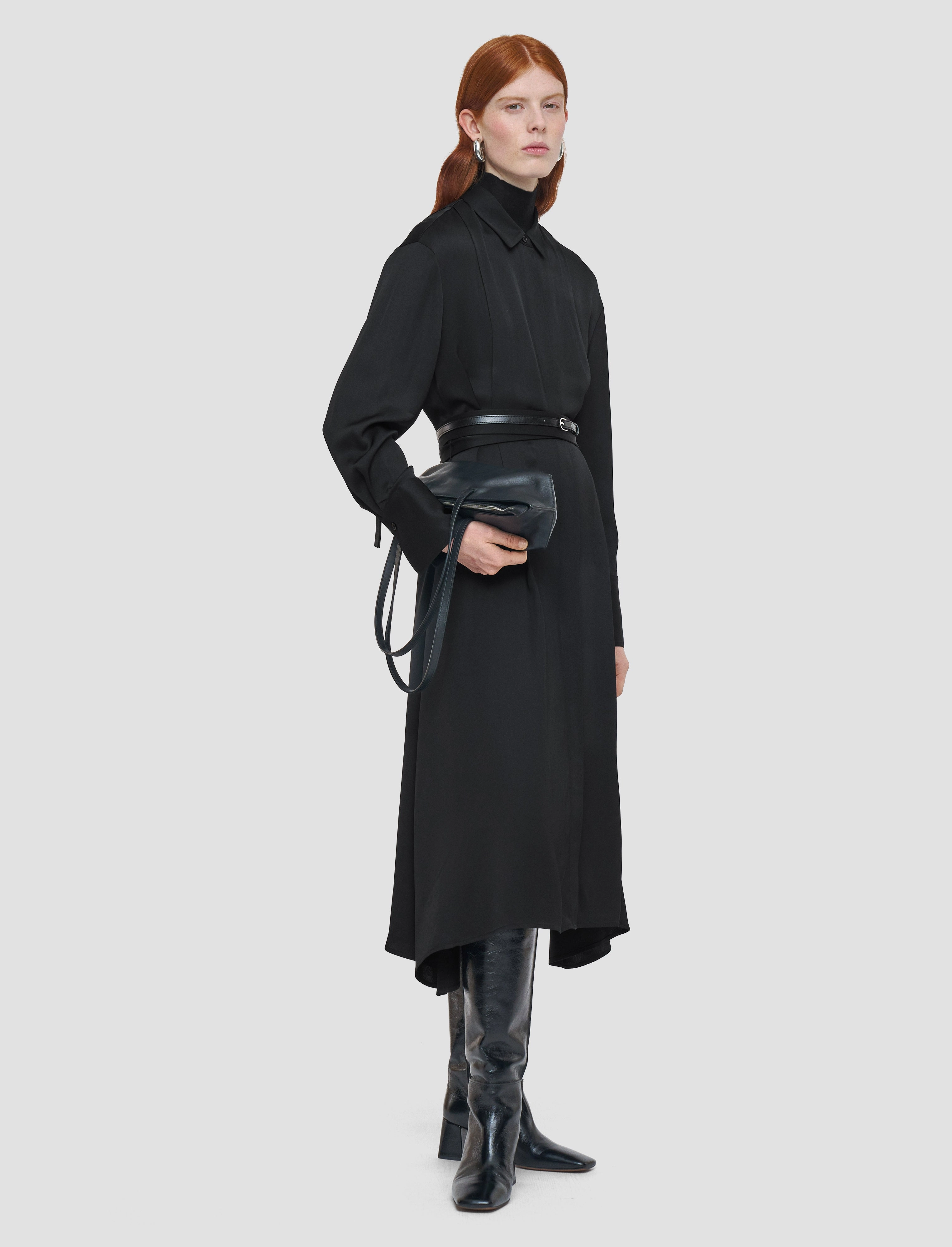 Orlan Light Crepe Dress Hidden Pocket Work Flex