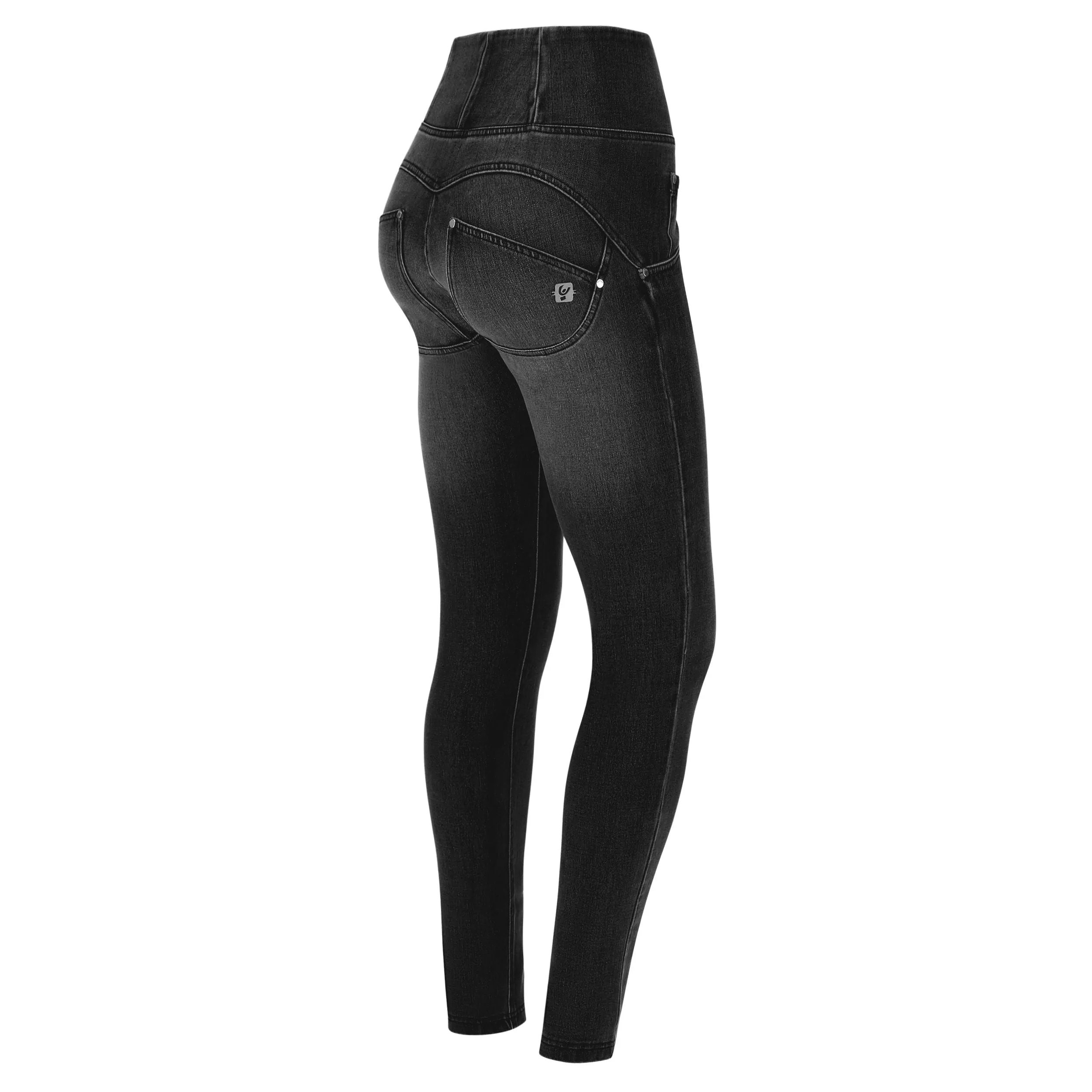 (WRUPSNUG1HS240-J7N) Woven Denim WR.UP® Ripped Jeans met Hoge Taille