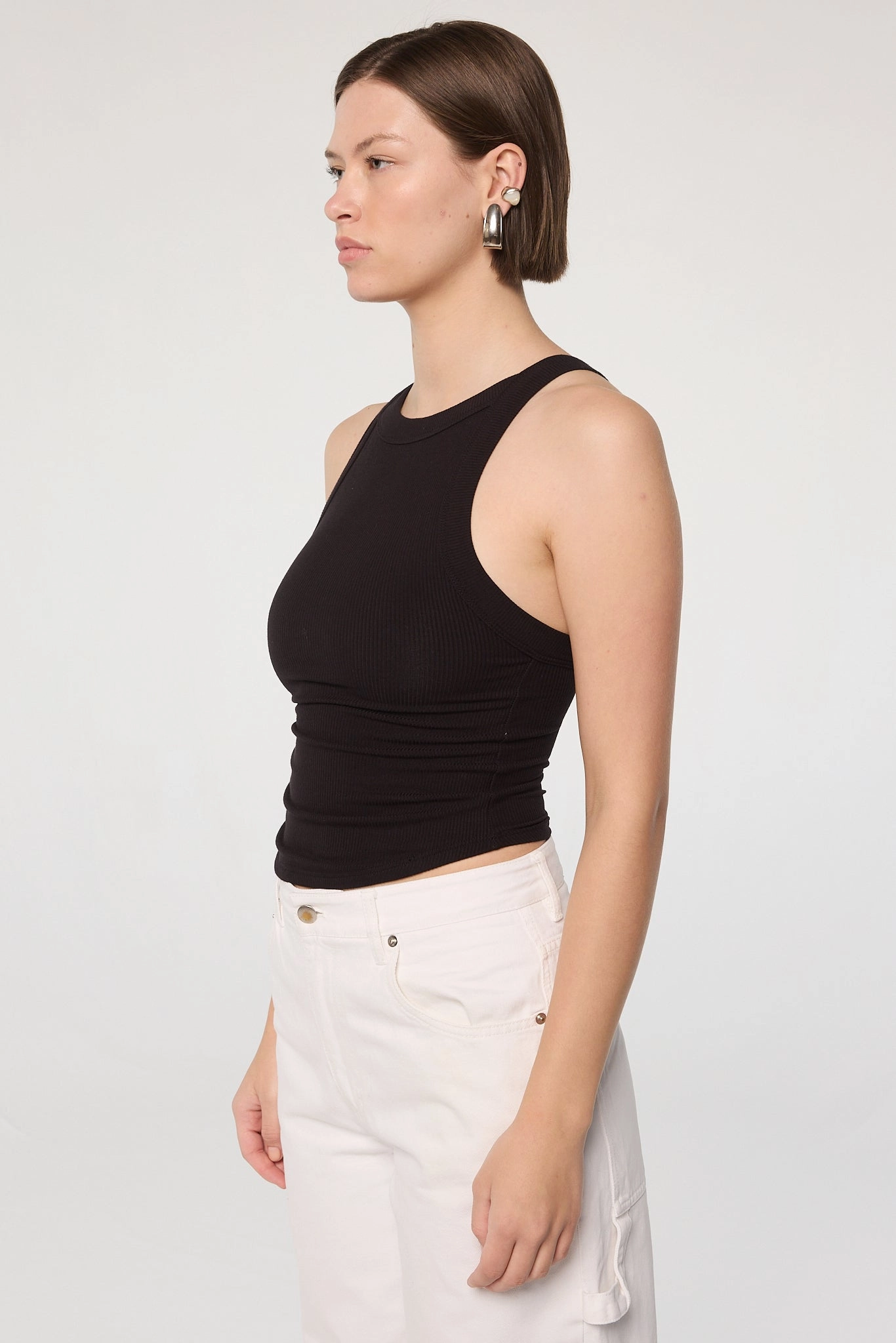 XIMENO TANK TOP Breathable mesh panel Midweight Texture
