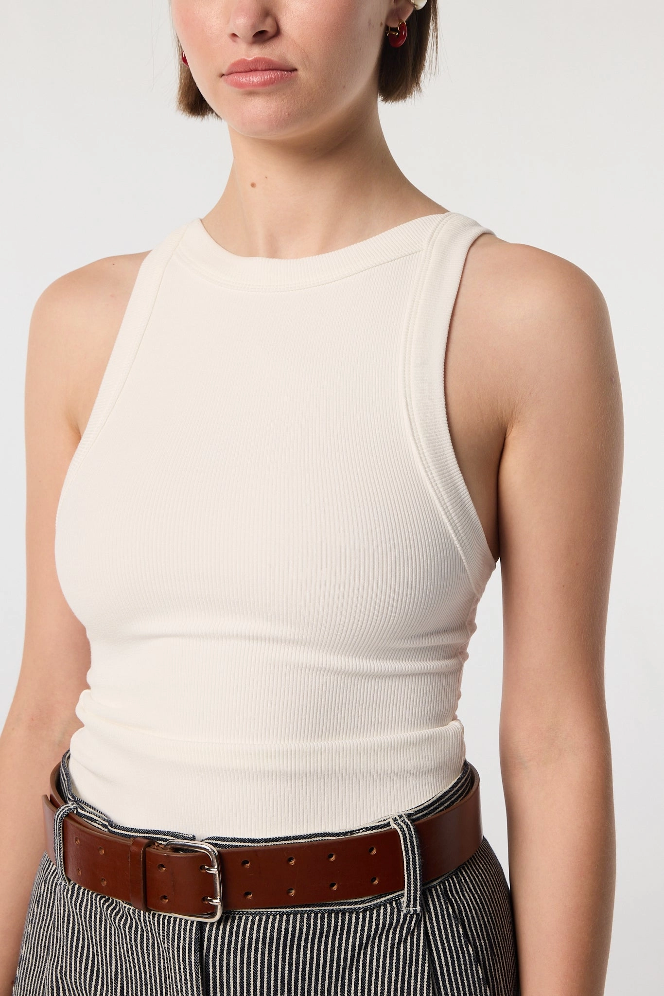 Flexible Neckline Lightweight Weave XIMENO TANK TOP