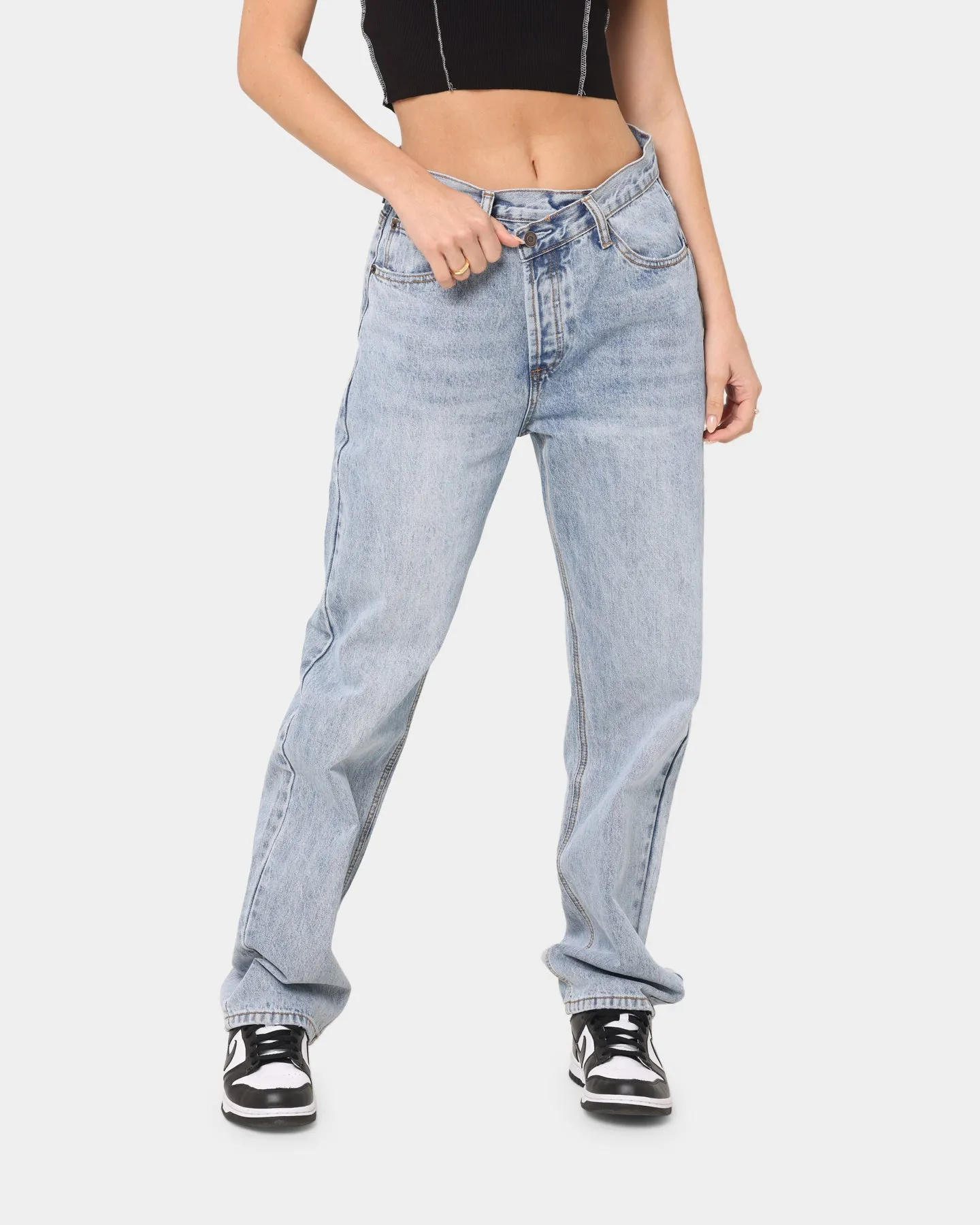 XXIII Women's Coco Asymmetric Jeans Light Blue