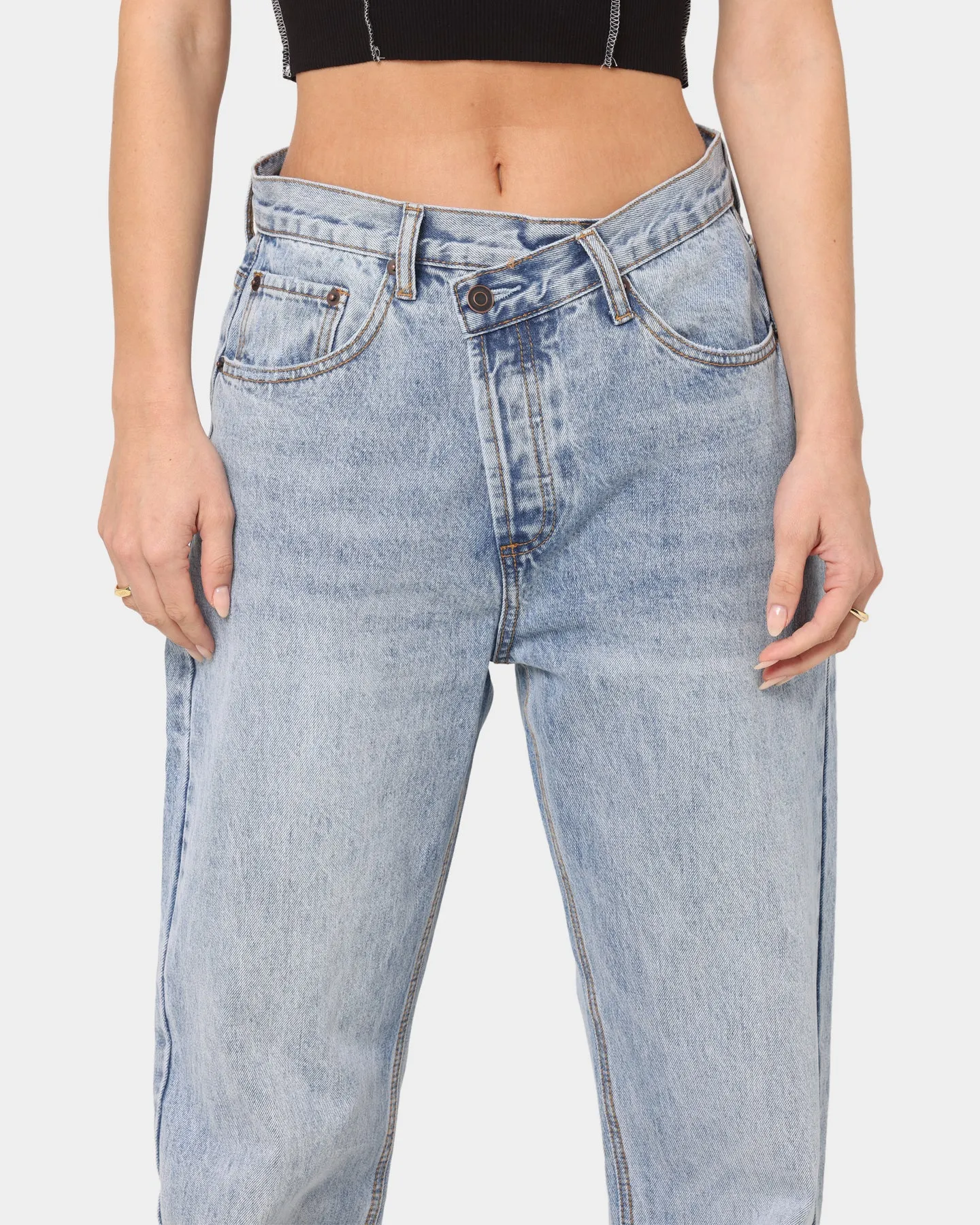 XXIII Women's Coco Asymmetric Jeans Light Blue