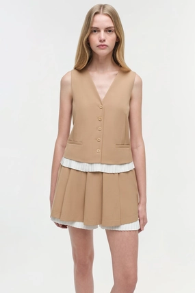 Laiken Vest Camel Anti Odor Finish