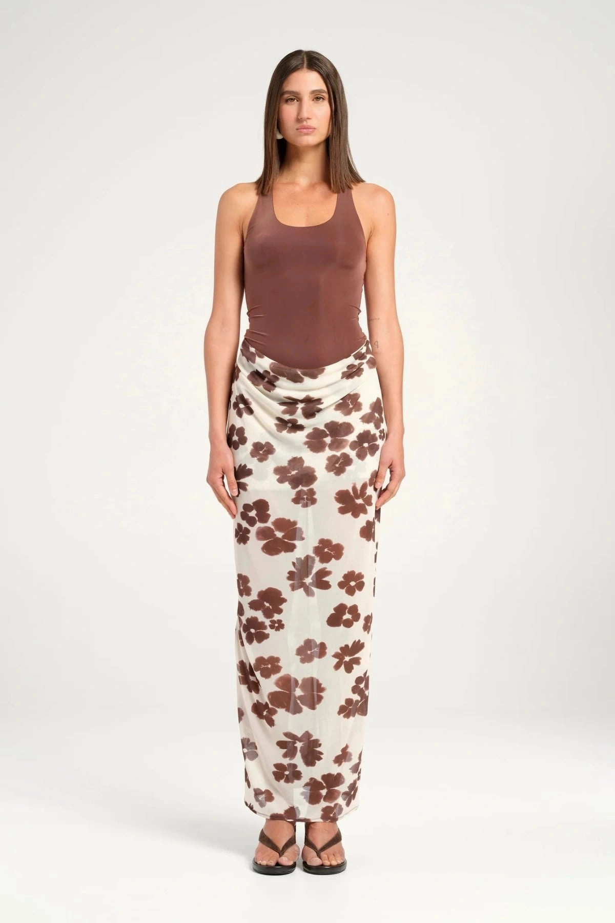 Clean Finish Flattering Waist Fit Piper Maxi Dress Coco Blossom