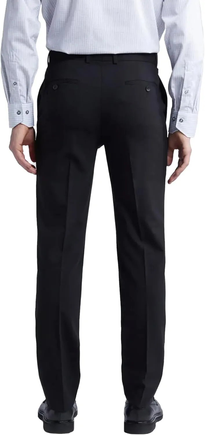 YUCENFU Men's Slim Fit 4-Way Stretch Pant Flat Front Flex Comfy Mens Business Casual Pants