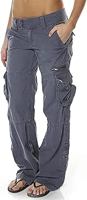 ZOCAVIA Womens Utility Work Pants-Plus Size Cargo Pants with Pockets Baggy Military Combat Pants Colored Jeans for Women 2024