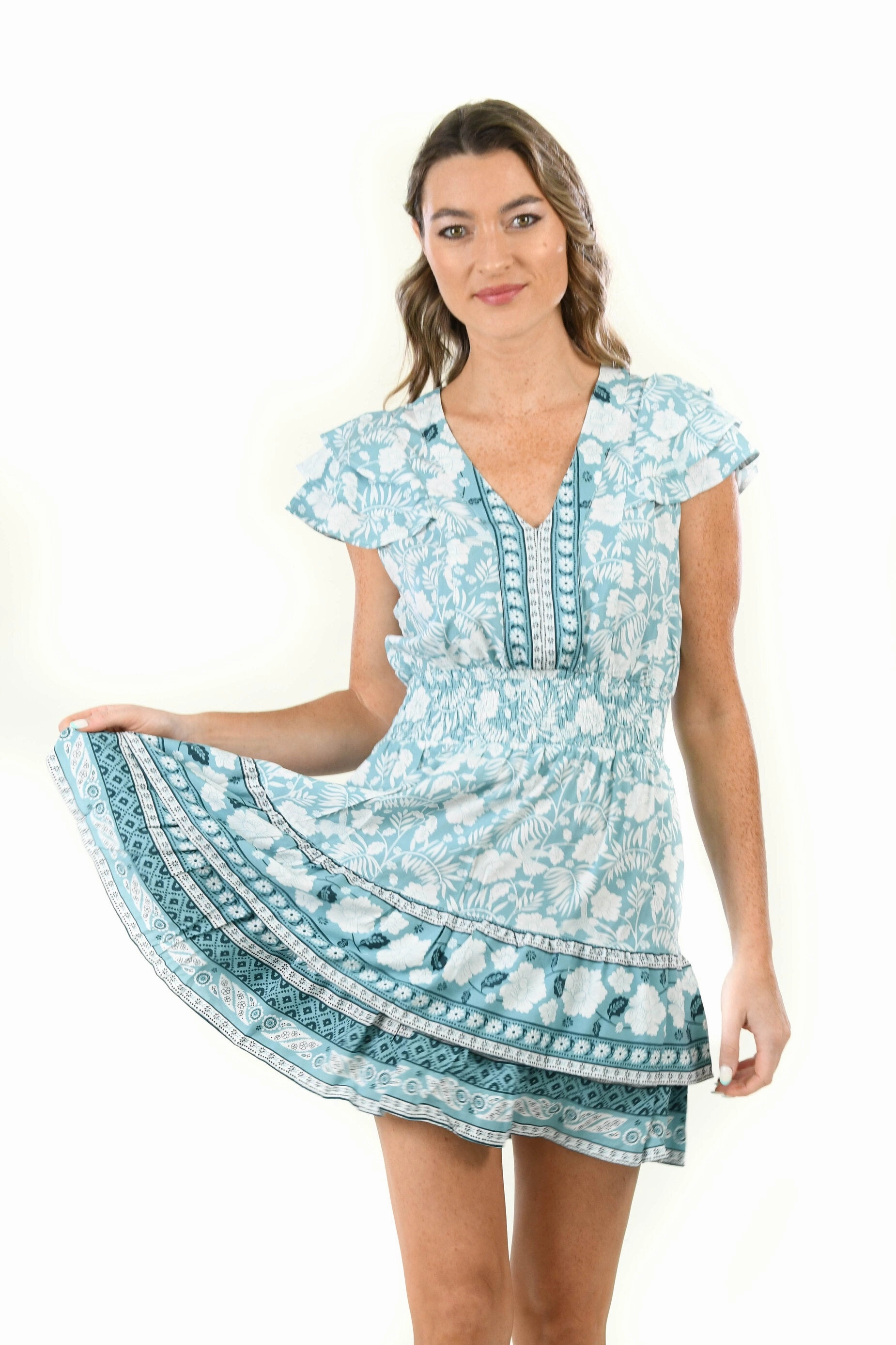 Zoey Dress / Lagoon Matte-finish